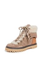 See By Chloe Eileen Flat Shearling Hiker Boots