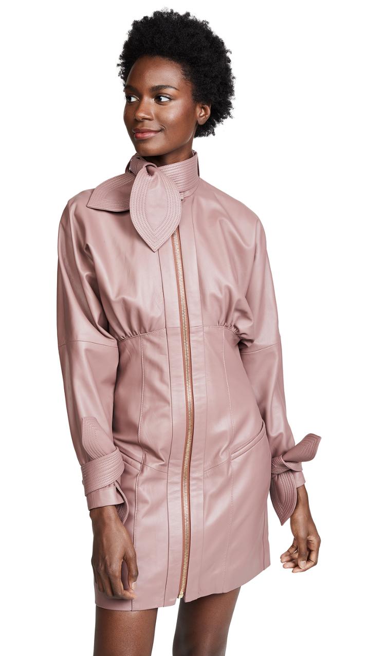 Zimmermann Temptest Leather Corset Dress