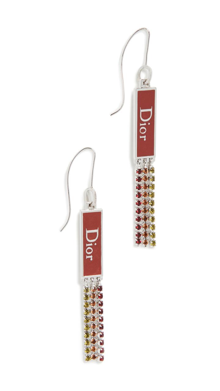 What Goes Around Comes Around Dior Crystal Dangle Earrings