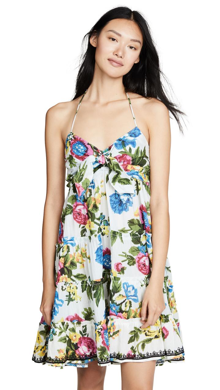 Juliet Dunn Tie Front Mini Dress