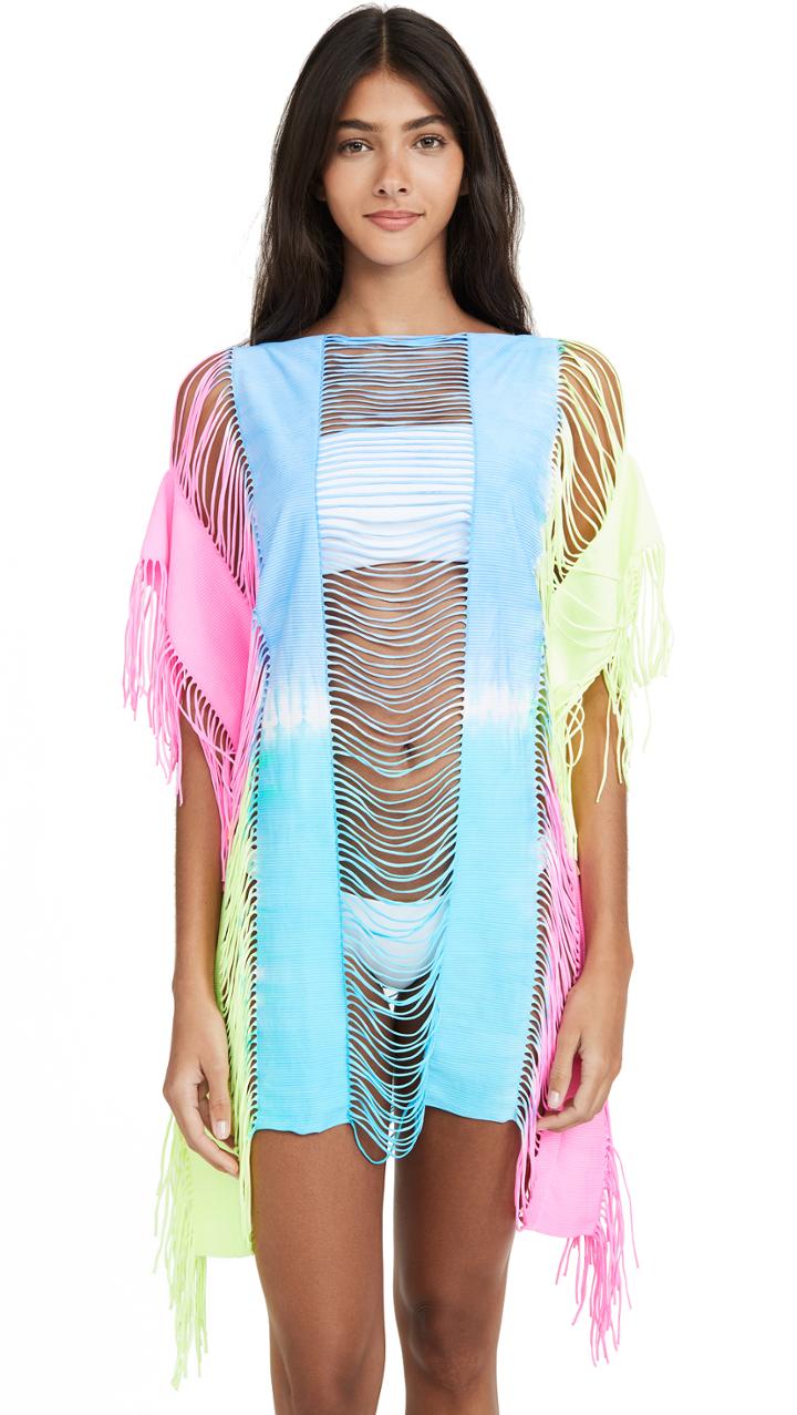 Pilyq Neon Tie Dye Cover Up Dress