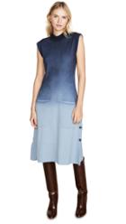 Cedric Charlier Blue Ombre Sweater Dress