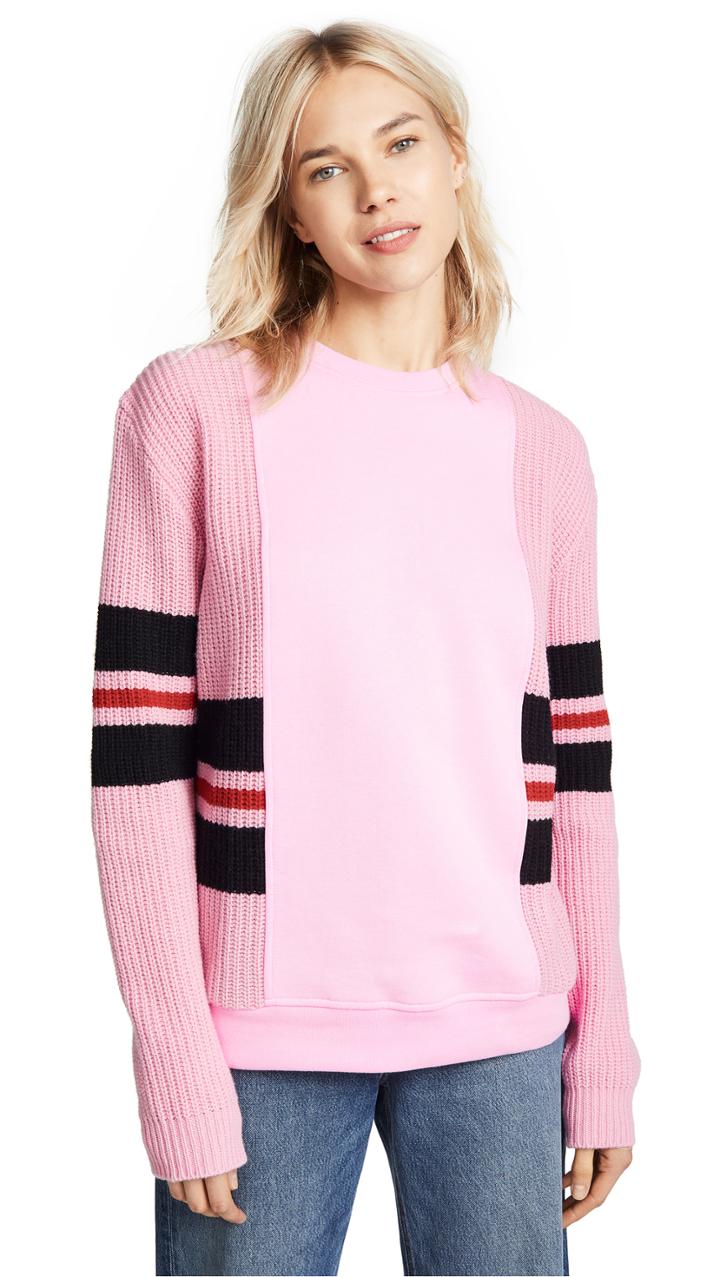 Msgm Mixed Media Sweater