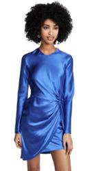 Michelle Mason Long Sleeve Twist Knot Mini Dress