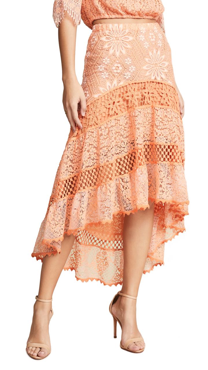 Temptation Positano Lamu High Low Skirt