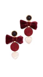 Lizzie Fortunato Burgundy Bow Earrings