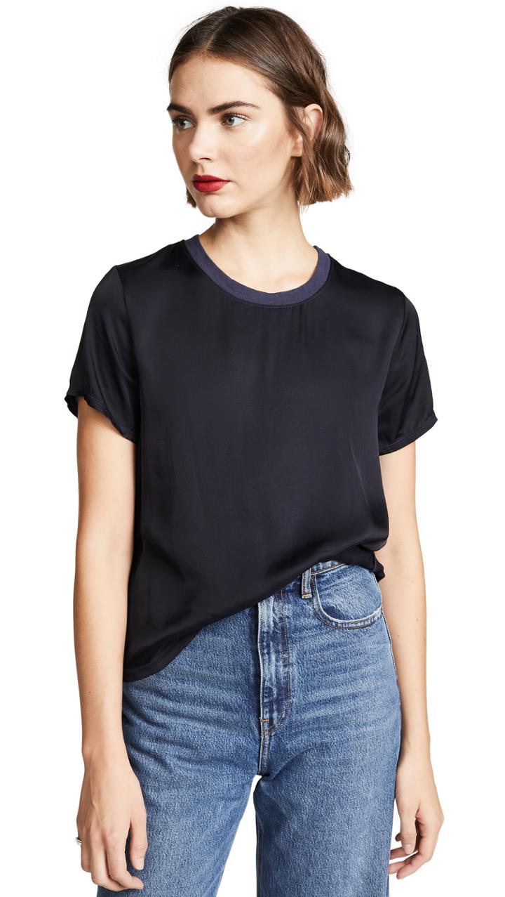 Nation Ltd Marie Sateen Boxy Crop Top