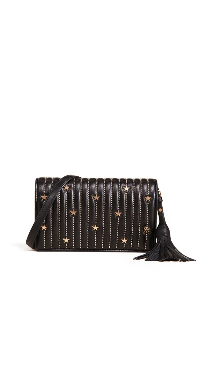 Tory Burch Star Stud Flat Wallet Crossbody Bag