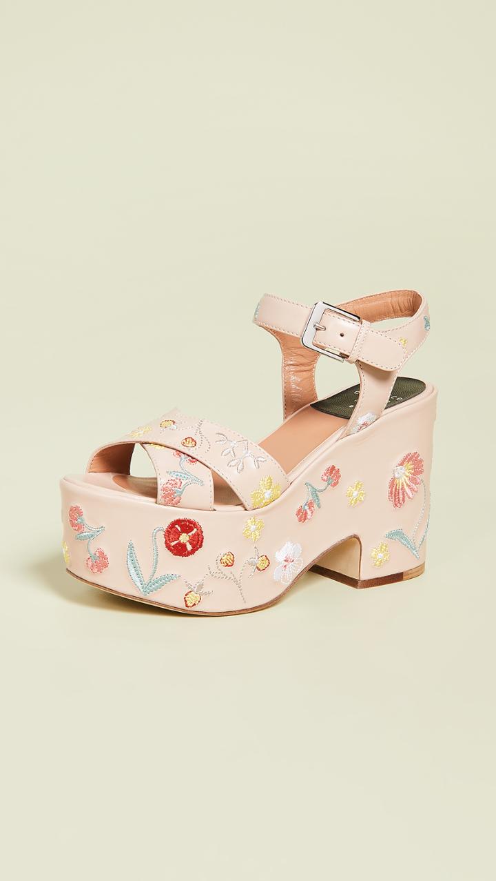 Laurence Dacade Helissa Herbarium Wedge Sandals