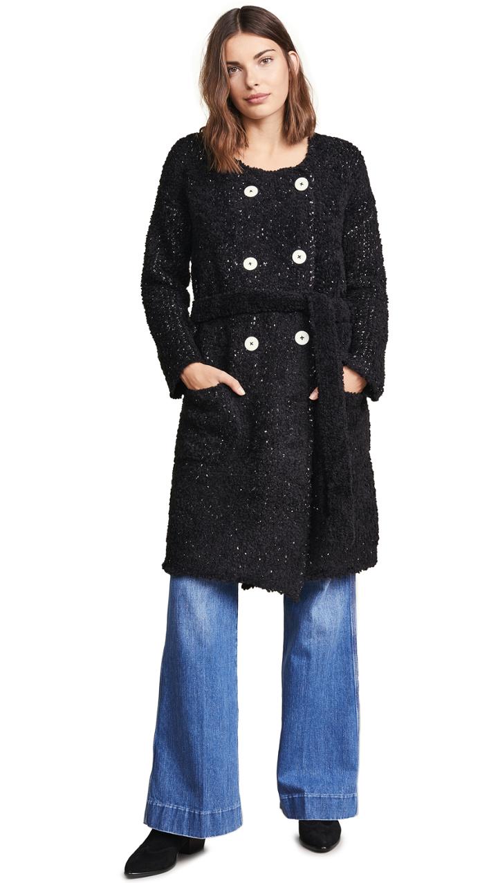 Jason Wu Grey Boucle Double Breasted Coat