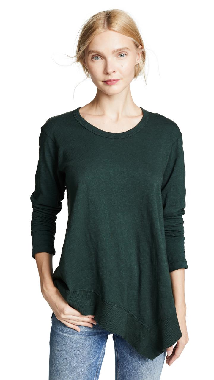 Wilt Ribbed Hem Double Shift Tunic Tee
