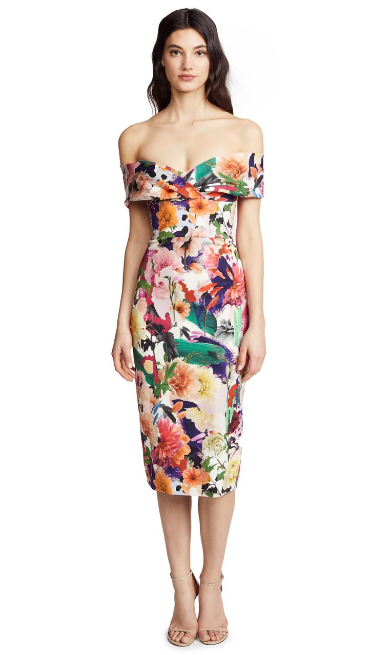 Cushnie Et Ochs Surrealist Floral Alba Dress