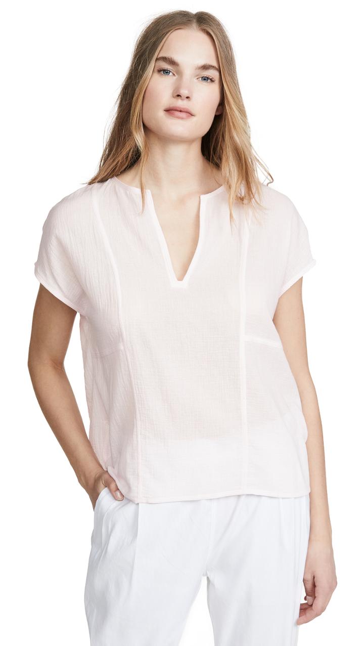 Vince Seamed Popover Blouse