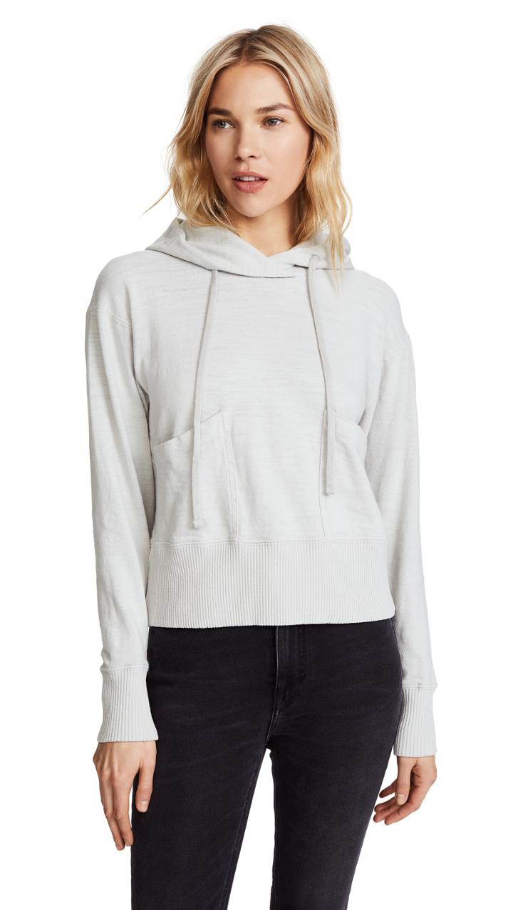 James Perse Vintage Pocket Pullover Hoodie