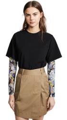 Goen J Floral Mesh Sleeves T Shirt