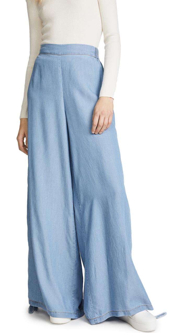 Jonathan Simkhai Denim Fringe Pants