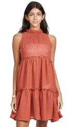Lisa Marie Fernandez Erica Ruffle Mini Dress