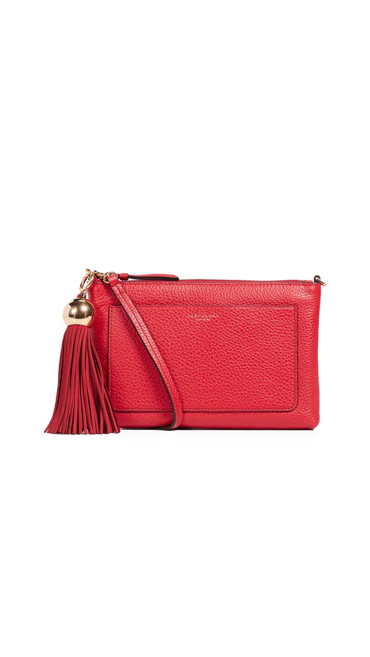 Tory Burch Leather Tassel Crossbody Bag