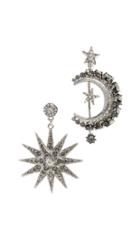 Oscar De La Renta Moon Stars Earrings