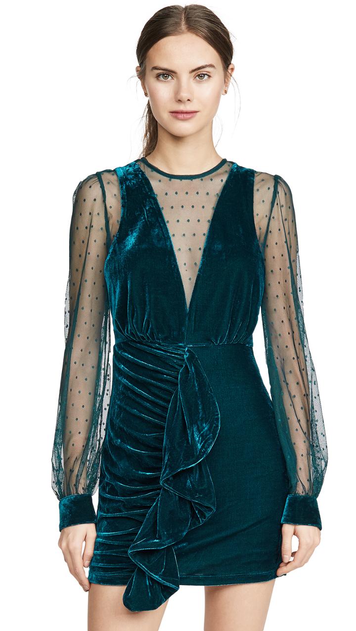 Endless Rose Meshed Contrast Ruched Dress