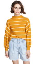 Saylor Bette Striped Mock Neck Sweater
