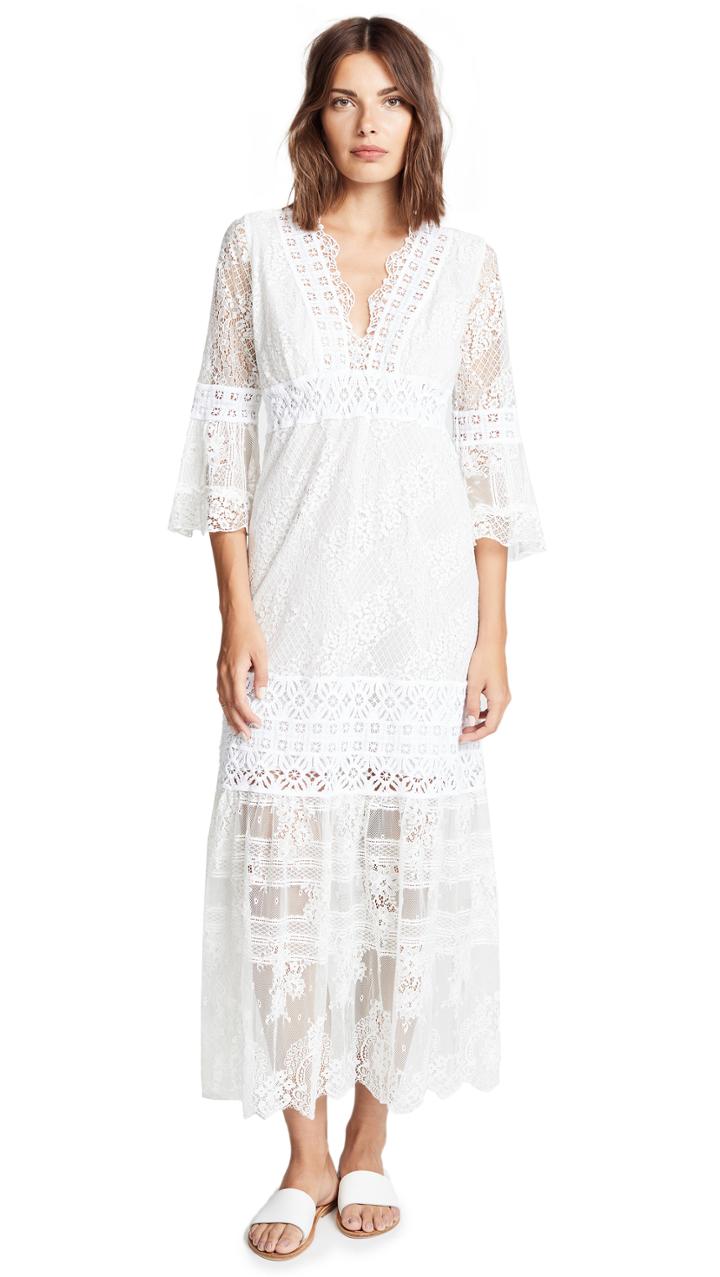 Temptation Positano V Neck Lace Dress