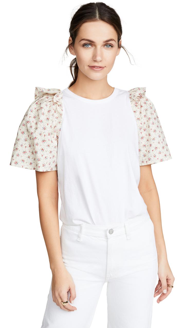 Clu Flower Print Sleeve Top