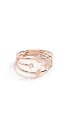 Zoe Chicco 14k 3 Band Rings With Itty Bitty Charms
