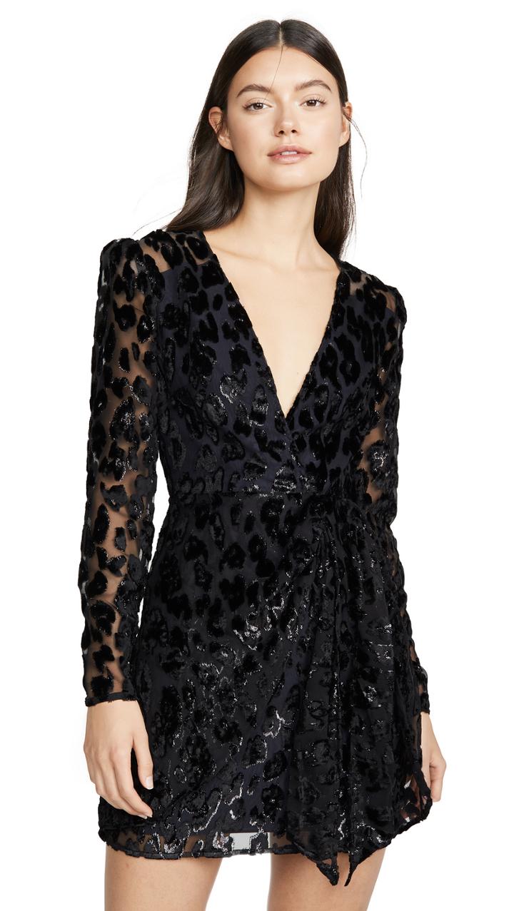 Self Portrait Metallic Leopard Mini Dress