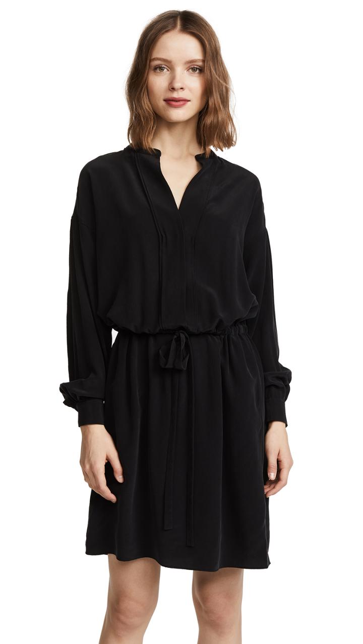 Vince Shirred Sleeve Dress