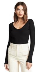 James Perse Rib Deep V Neck