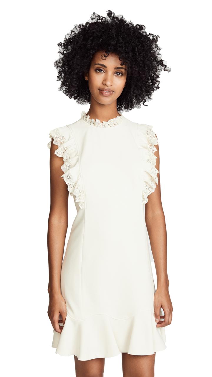 Rebecca Taylor Crepe Lace Dress