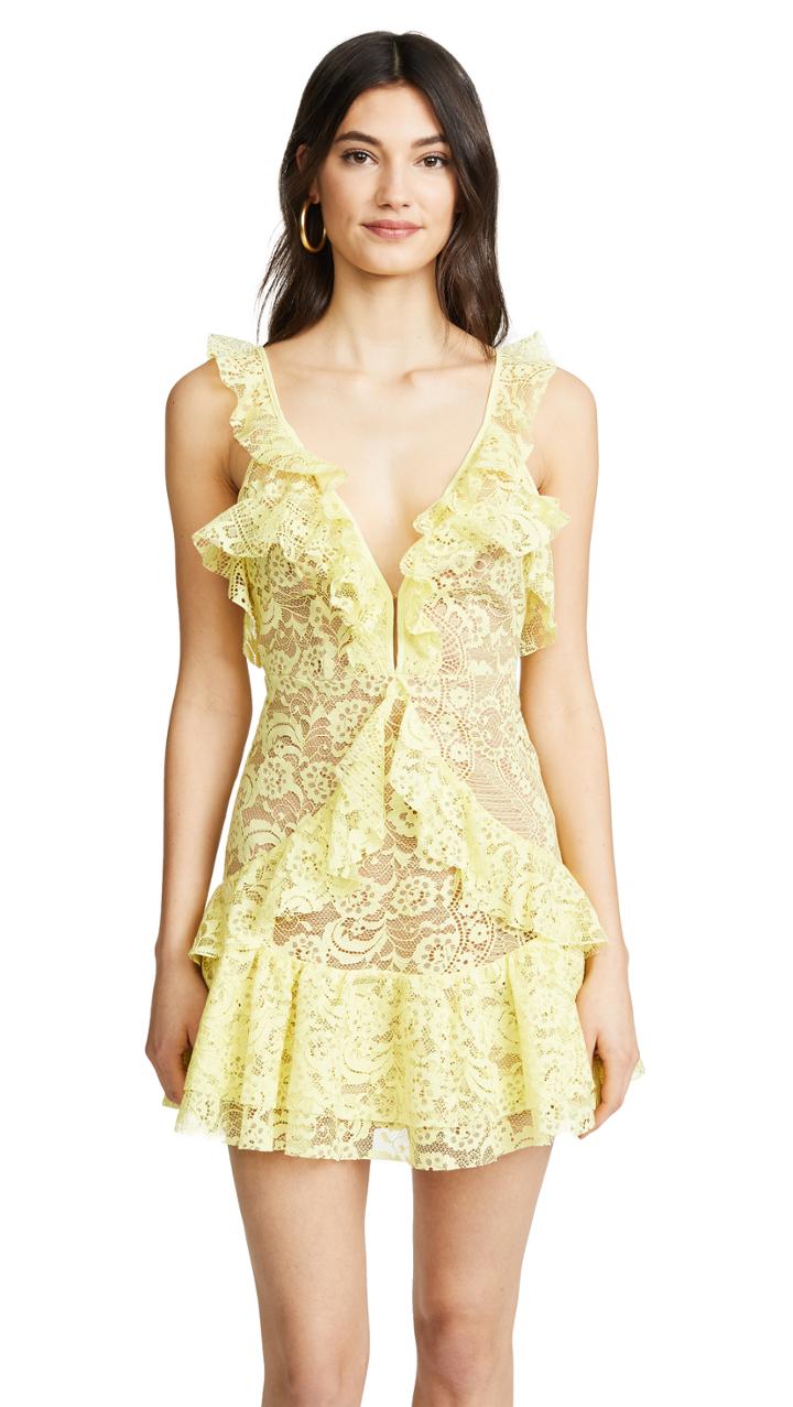 For Love Lemons Tati Lace Ruffle Dress