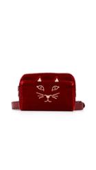 Charlotte Olympia Kitty Velvet Belt Bag