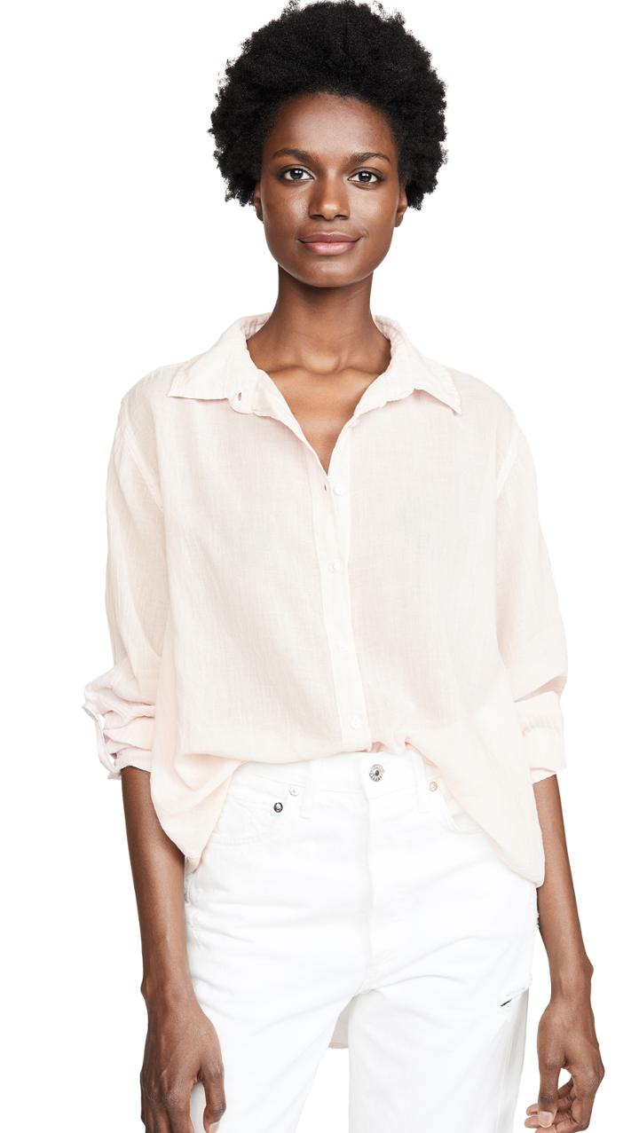 Sundry Cotton Gauze Button Down