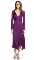 Yigal Azrouel Long V Neck Dress With Cascade