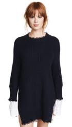 T By Alexander Wang Hybrid Varsity Sweater Dress