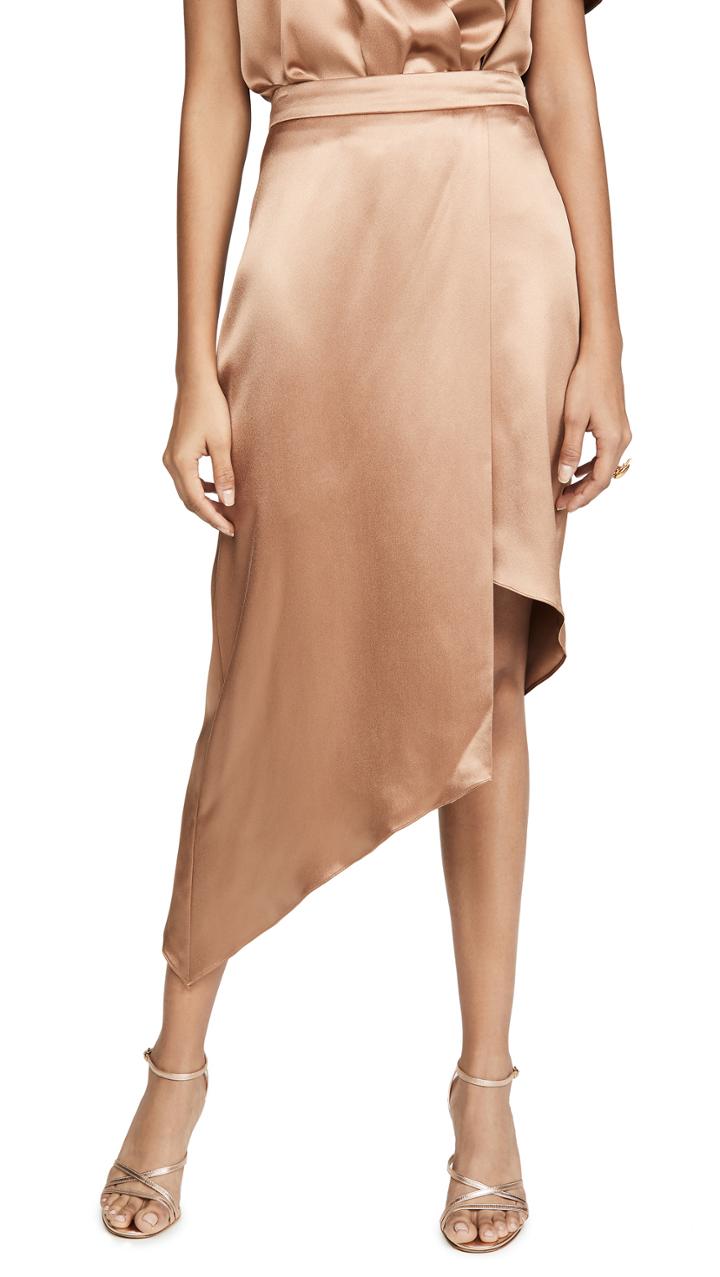 Cushnie High Waisted Two Color Skirt