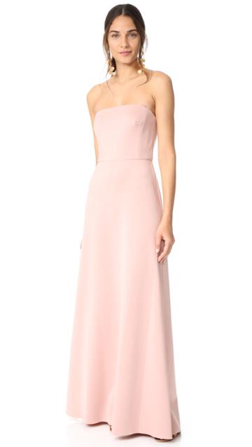 Monique Lhuillier Bridesmaids Strapless Gown