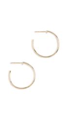Ef Collection 14k Half Diamond Essential Hoop Earrings