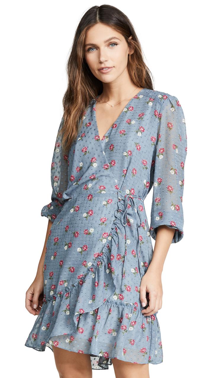 Wayf Eloise Wrap Mini Dress