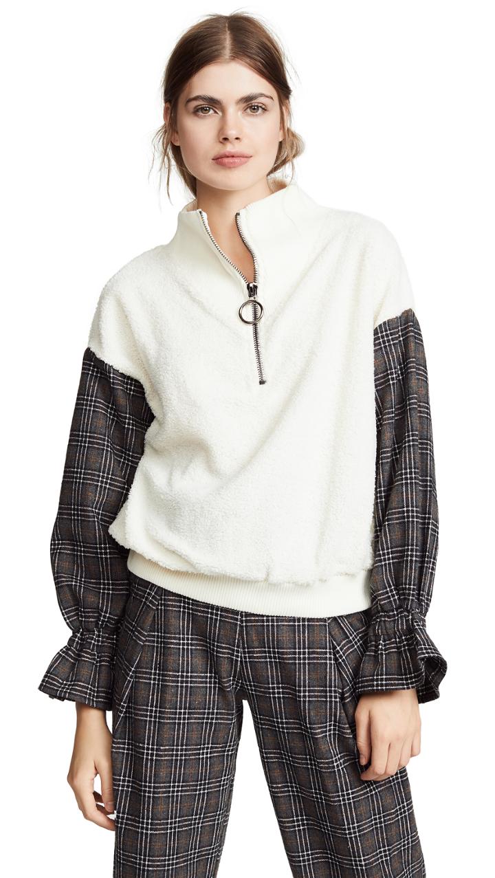 Moon River Half Zip Sweater