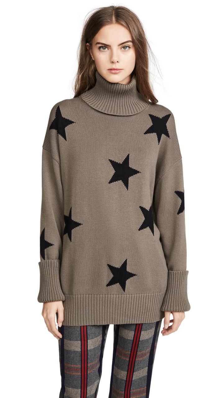 Chrldr Falling Stars Turtleneck Sweater