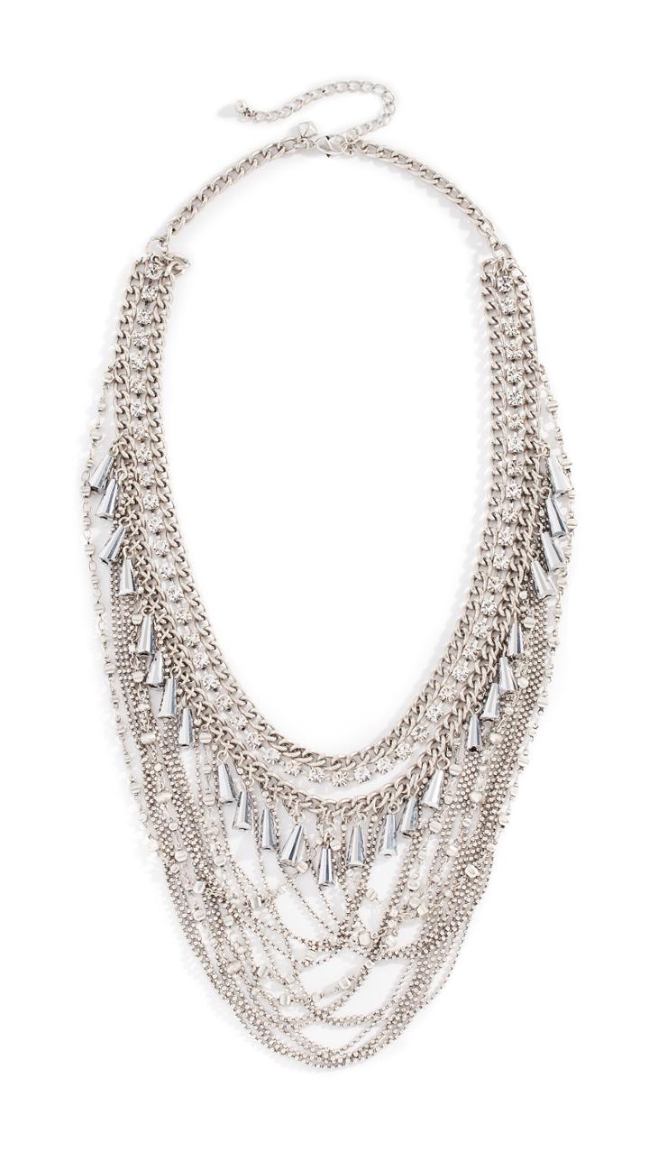 Rebecca Minkoff Crystal Chain Drama Necklace