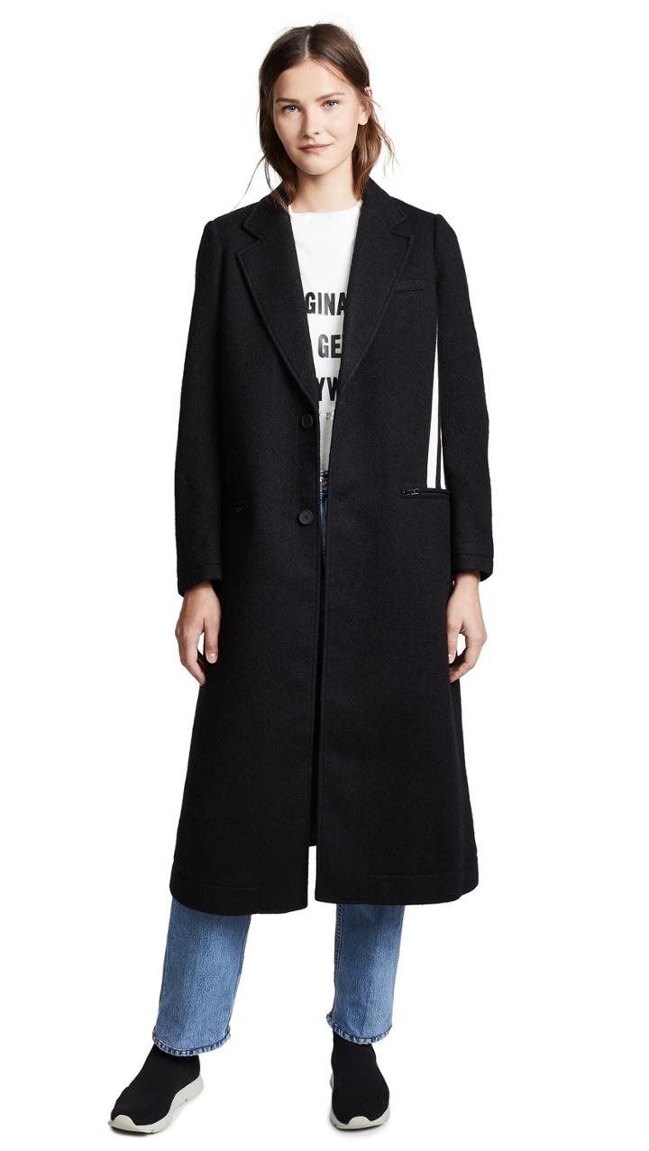 Y 3 Tailored 3 Stripe Wool Coat