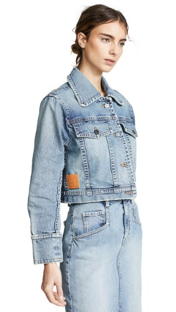 Colovos Cropped Vintage Denim Jacket