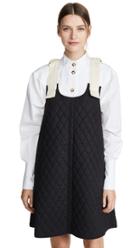 Lee Mathews Olive Quilted Apron Dress