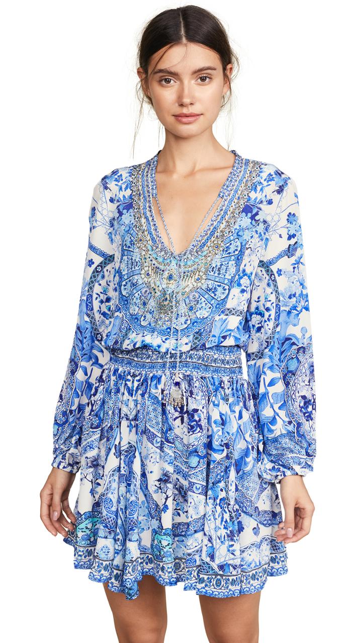 Camilla Shirred Relaxed Short Dress