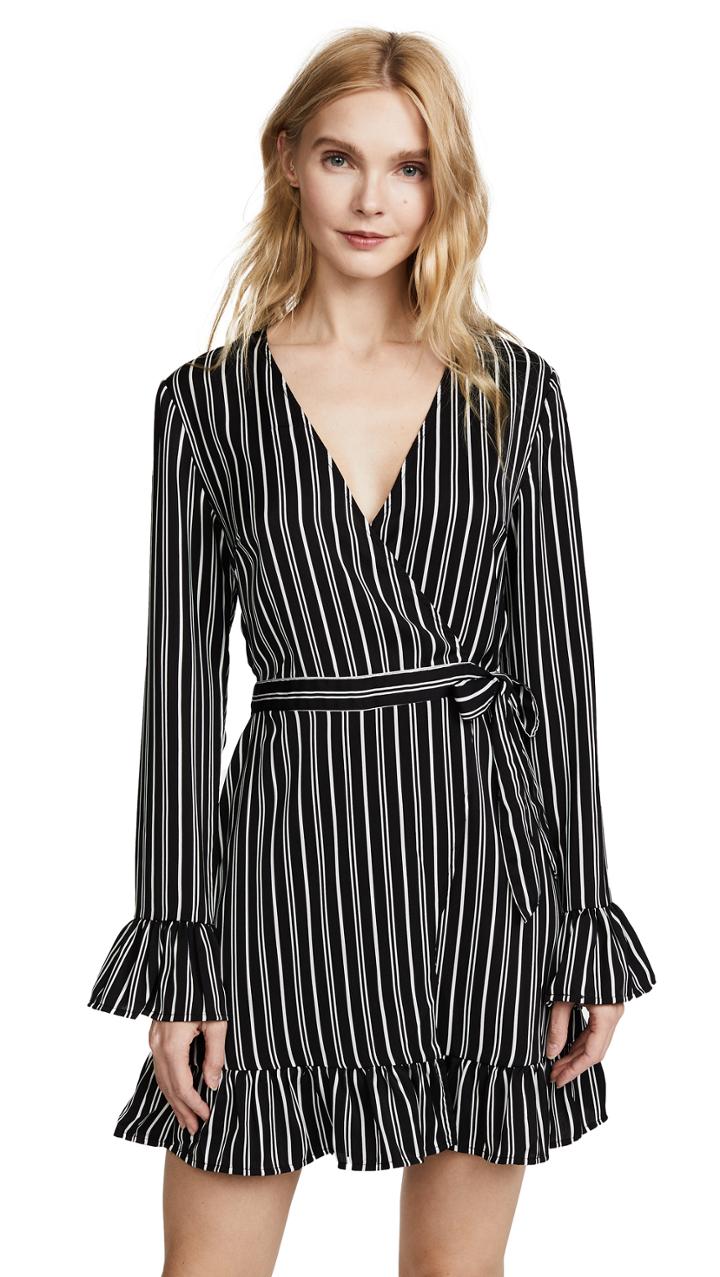 The Fifth Label Ophelia Stripe Wrap Dress