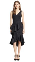 Marchesa Notte Sleeveless Embroidered Stretch Cocktail Dress